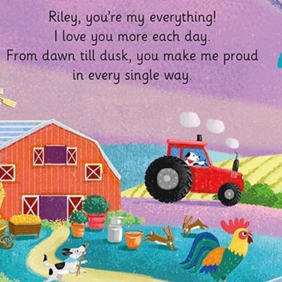 Riley I Love You, a Bushel and a Peck!: A Sweet Personalized Book for Kids - Picture 3 of 3
